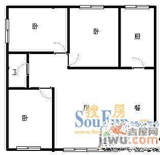 恒大城西区2室2厅1卫户型图