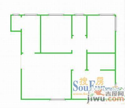 恒大城西区2室2厅1卫户型图