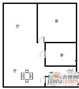 恒大城西区2室2厅1卫户型图