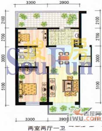 柳条湖幸福家园3室2厅2卫160.8㎡户型图