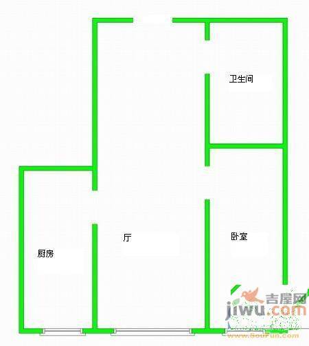 中润国际大厦3室2厅1卫124.3㎡户型图