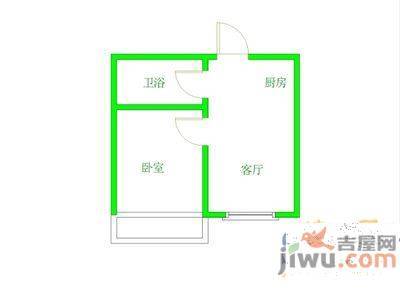 中润国际大厦3室2厅1卫124.3㎡户型图