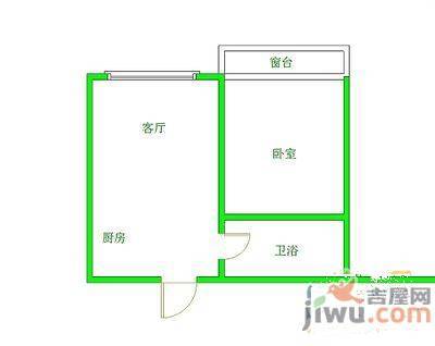 中润国际大厦3室2厅1卫124.3㎡户型图