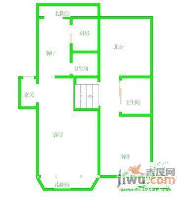 兴达社区2室2厅2卫131㎡户型图