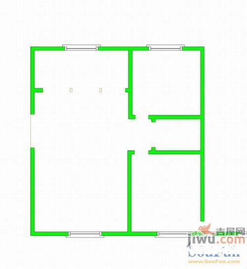 盛世华城2室2厅1卫88㎡户型图