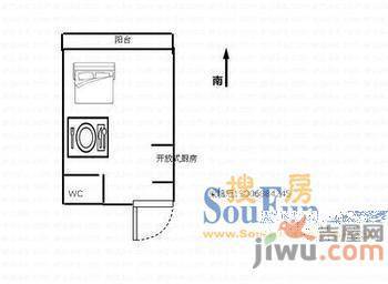 富丽园2室1厅1卫户型图