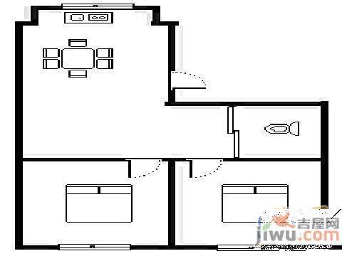 富丽园2室1厅1卫户型图