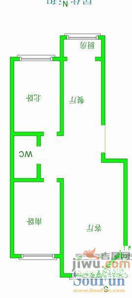 精华苑2室2厅1卫125㎡户型图