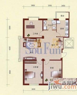 精华苑2室2厅1卫125㎡户型图