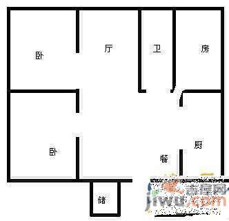 精华苑2室2厅1卫125㎡户型图