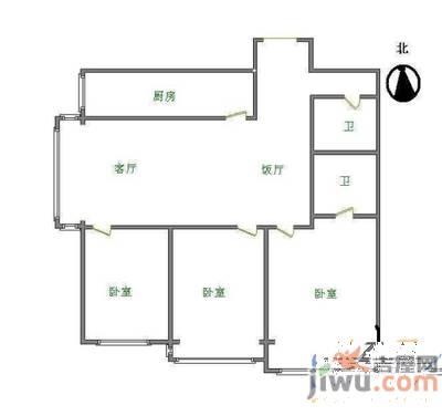 顺鑫家园2室2厅1卫107㎡户型图