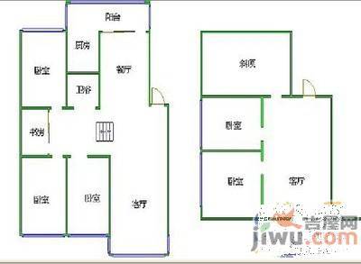 金源新村4室2厅1卫190㎡户型图