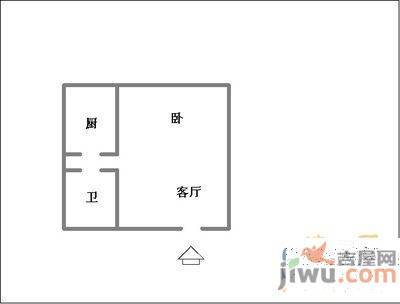 天缘雅苑2室1厅1卫50.2㎡户型图