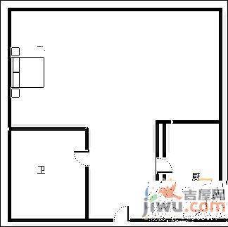 金居花园2室2厅1卫70㎡户型图