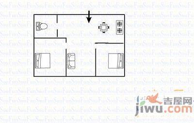 金居花园2室2厅1卫70㎡户型图