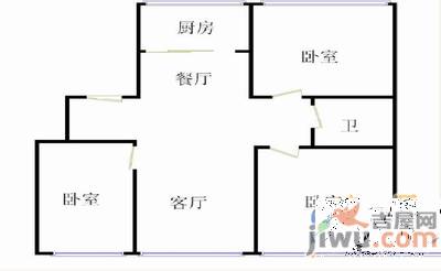 金盛源3室1厅1卫114㎡户型图