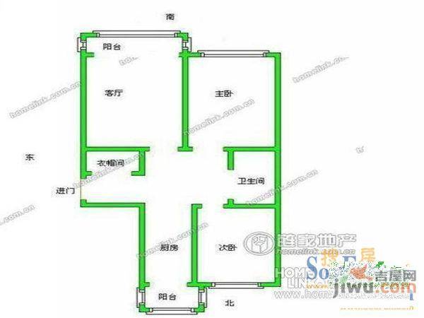 旺嘉园1室1厅1卫户型图