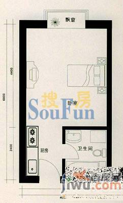 光达大厦1室0厅1卫49.1㎡户型图