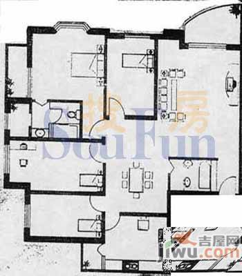 中润世纪家园5室3厅3卫338㎡户型图