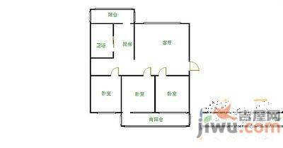 北市小区3室2厅1卫142㎡户型图