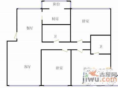 新世界花园朗盈居3室2厅2卫200㎡户型图