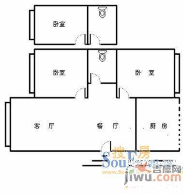 绿景家园3室2厅2卫181㎡户型图