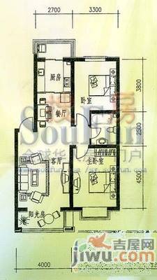 绿景家园3室2厅2卫181㎡户型图