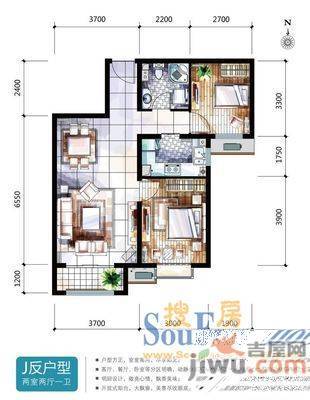 孔雀花园3室2厅1卫153㎡户型图