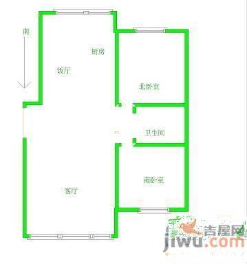 东宇社区2室2厅1卫户型图