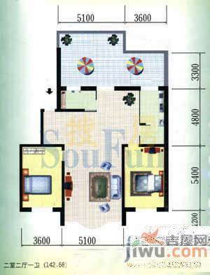 城市家园3室2厅2卫162.7㎡户型图