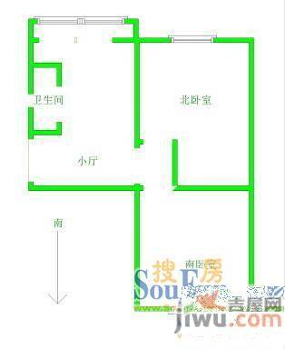 同泽小区2室1厅1卫户型图