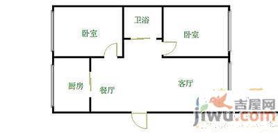 民主家园2室2厅1卫126㎡户型图