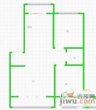 富甲天下2室2厅1卫100㎡户型图