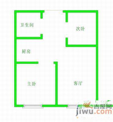 青年居易香奈丽舍1室1厅1卫54㎡户型图