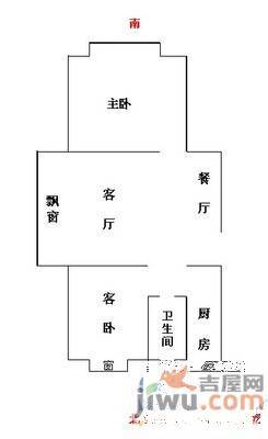 东环国际花园二期2室2厅1卫89㎡户型图