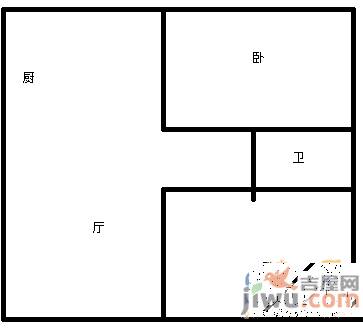 景星南苑2室1厅1卫66㎡户型图