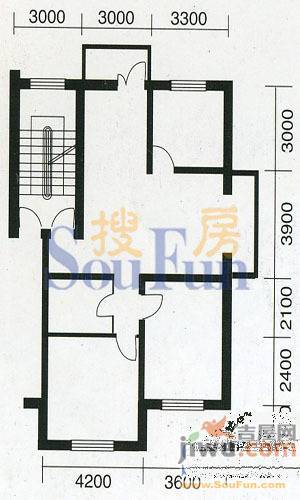 环北家园三期1室2厅1卫61㎡户型图