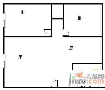 花苑小区1室1厅1卫47㎡户型图