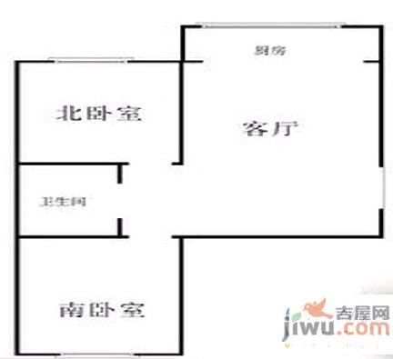 春城小院2室2厅1卫101㎡户型图