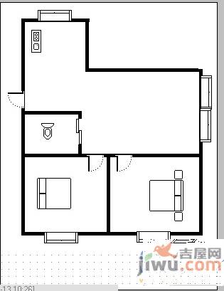 新伟庭院2室2厅1卫101㎡户型图