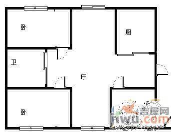 新伟庭院2室2厅1卫101㎡户型图