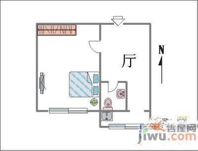 建大一小区2室1厅1卫83㎡户型图