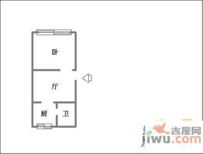 建大一小区2室1厅1卫83㎡户型图