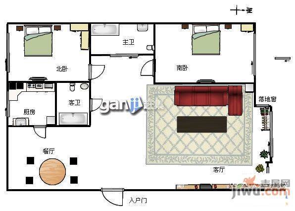 金硕园3室2厅2卫154㎡户型图