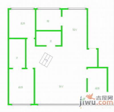 金硕园3室2厅2卫154㎡户型图