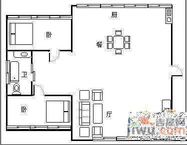 金硕园3室2厅2卫154㎡户型图