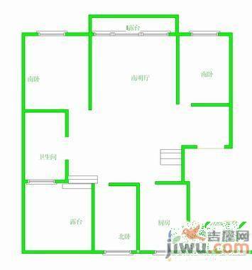 金硕园3室2厅2卫154㎡户型图