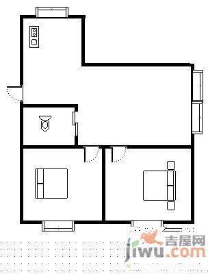 今日阳光C区2室1厅1卫58㎡户型图