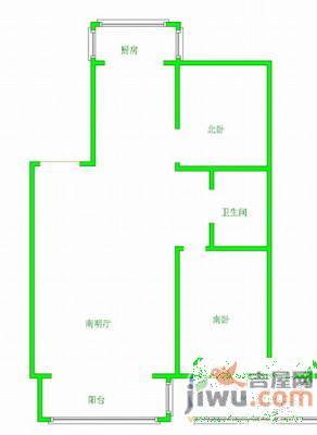 鑫丰花园2室2厅1卫106㎡户型图