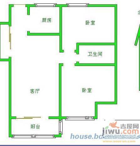 鑫丰花园2室2厅1卫106㎡户型图